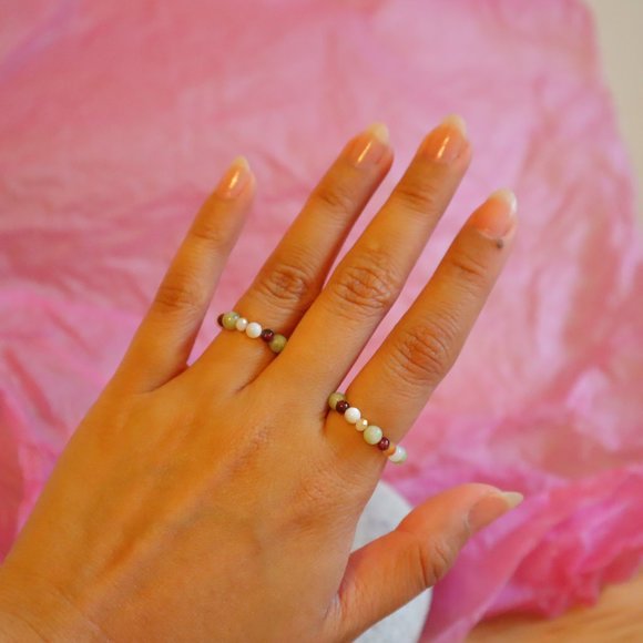 Mixed Stone Beaded Ring - Picture 8 of 12